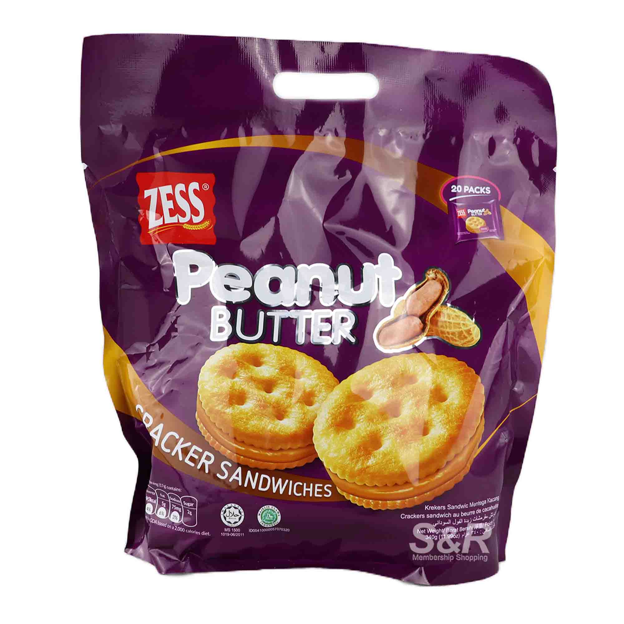 Zess Peanut Butter Cracker Sandwiches (17g x 20pcs) Zess Peanut Butter Cracker Sandwiches (17g x 20pcs)
